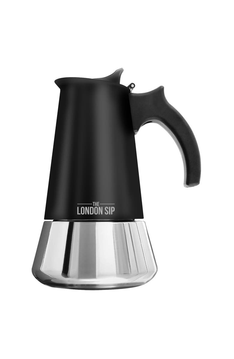 London Sip Stainless Steel Espresso Maker, Main, color, Black