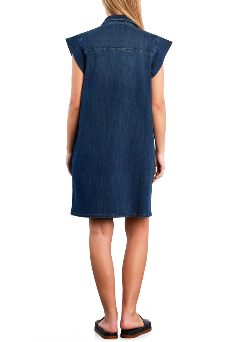 Sundrift Embroidered Faded Cotton Blend Denim Shirtdress, Alternate, color, ETHEREAL BLUE SUN DRIFT