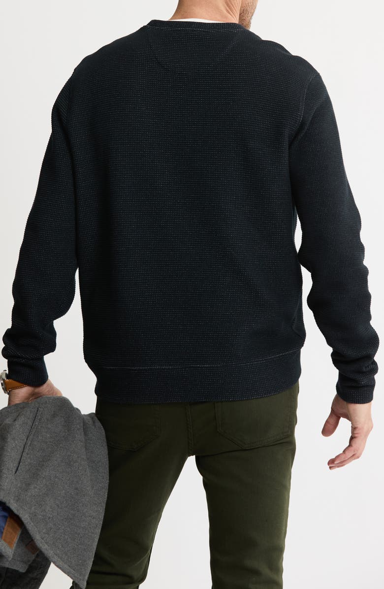 JACHS Textured Knit Crewneck Sweatshirt, Alternate, color, Black