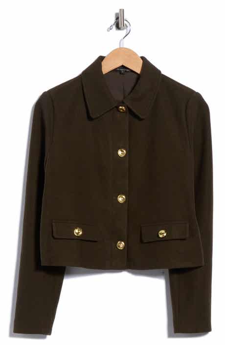 Matte Bouclé Cropped Jacket