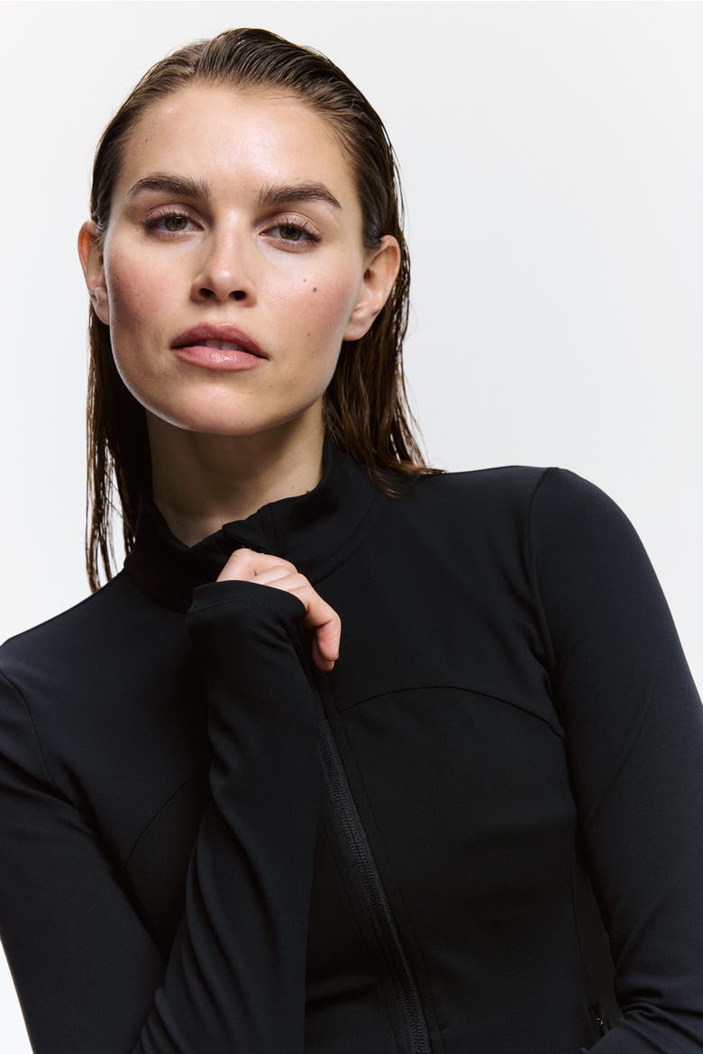 Zip-through Sports Jacket With Softmove, Alternate, color, Black
