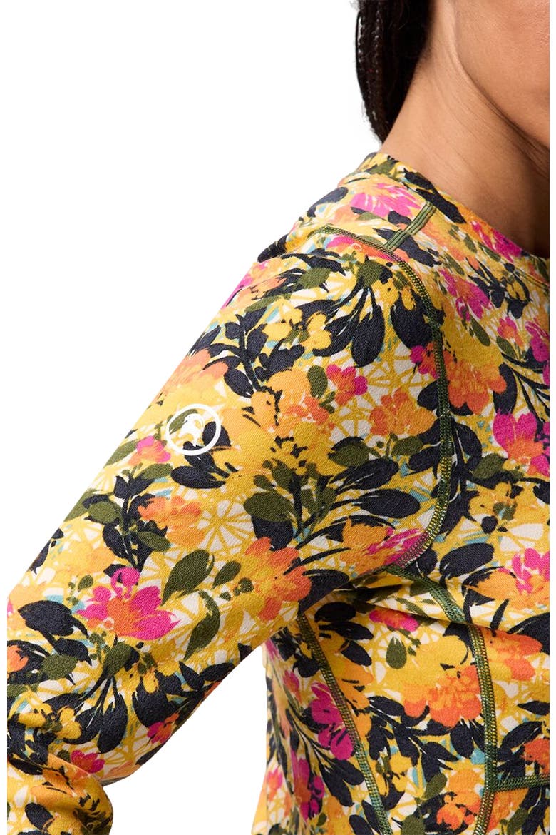 Cedars Rws Merino Mid-Wt Baselayer Crew Top - Women's, Alternate, color, Wild Floral Print
