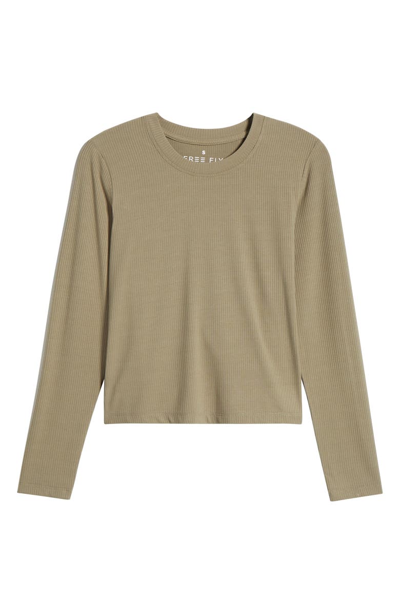 Free Fly Long Sleeve Rib T-Shirt, Alternate, color, Smokey Olive