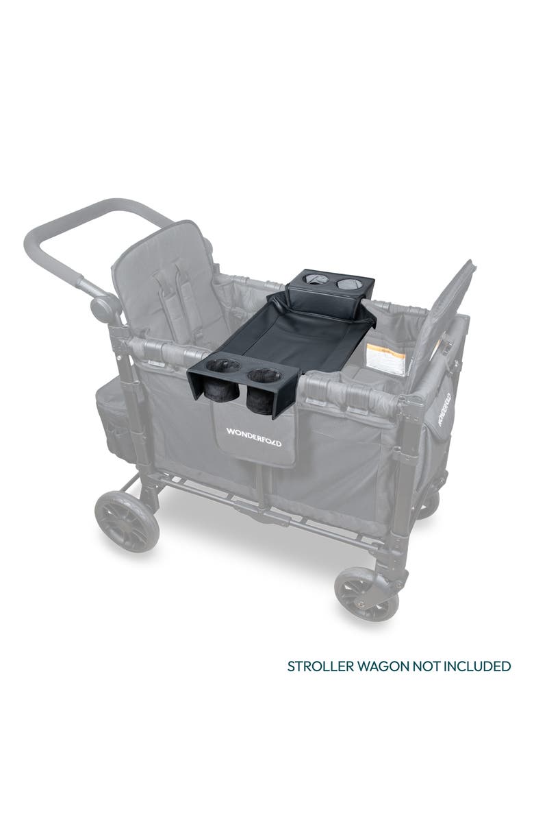 WonderFold Flex Snack Tray for W2 Stroller Wagon, Alternate, color, Black
