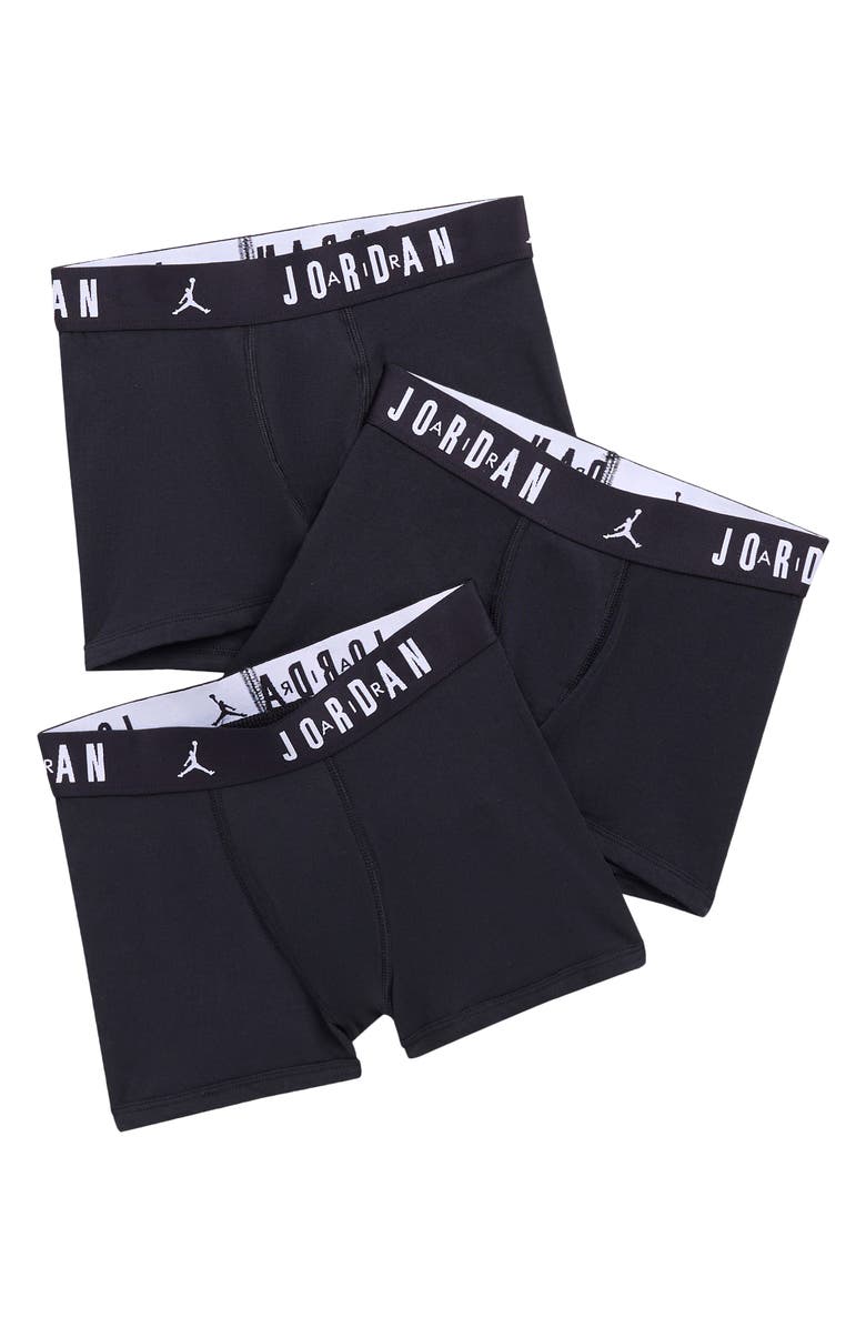 Jordan Kids' 3-Pack Boxer Briefs, Main, color, Black