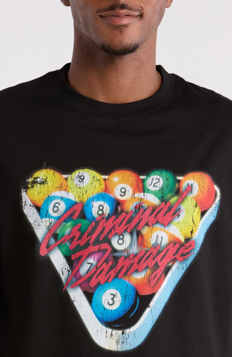 CRIMINAL DAMAGE Pool Club T-Shirt, Alternate, color, Washed Grey