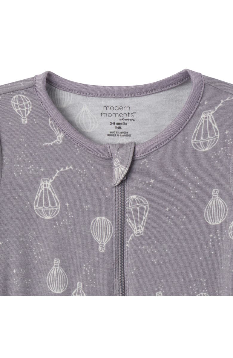 Modern Moments<sup>™</sup> by Gerber Hot Air Ballon Footless Coveralls, Alternate, color, Silver Hot Air Ballon