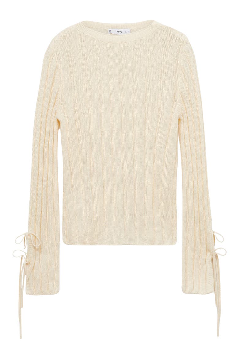 Bow Cuff Rib Sweater, Alternate, color, ECRU