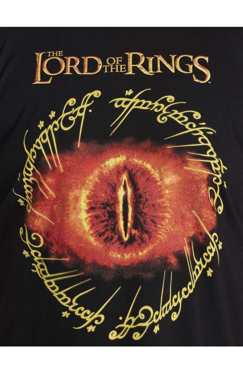 True Nation by DXL Big & Tall Lord Of The Rings Graphic Tee, Alternate, color, Black