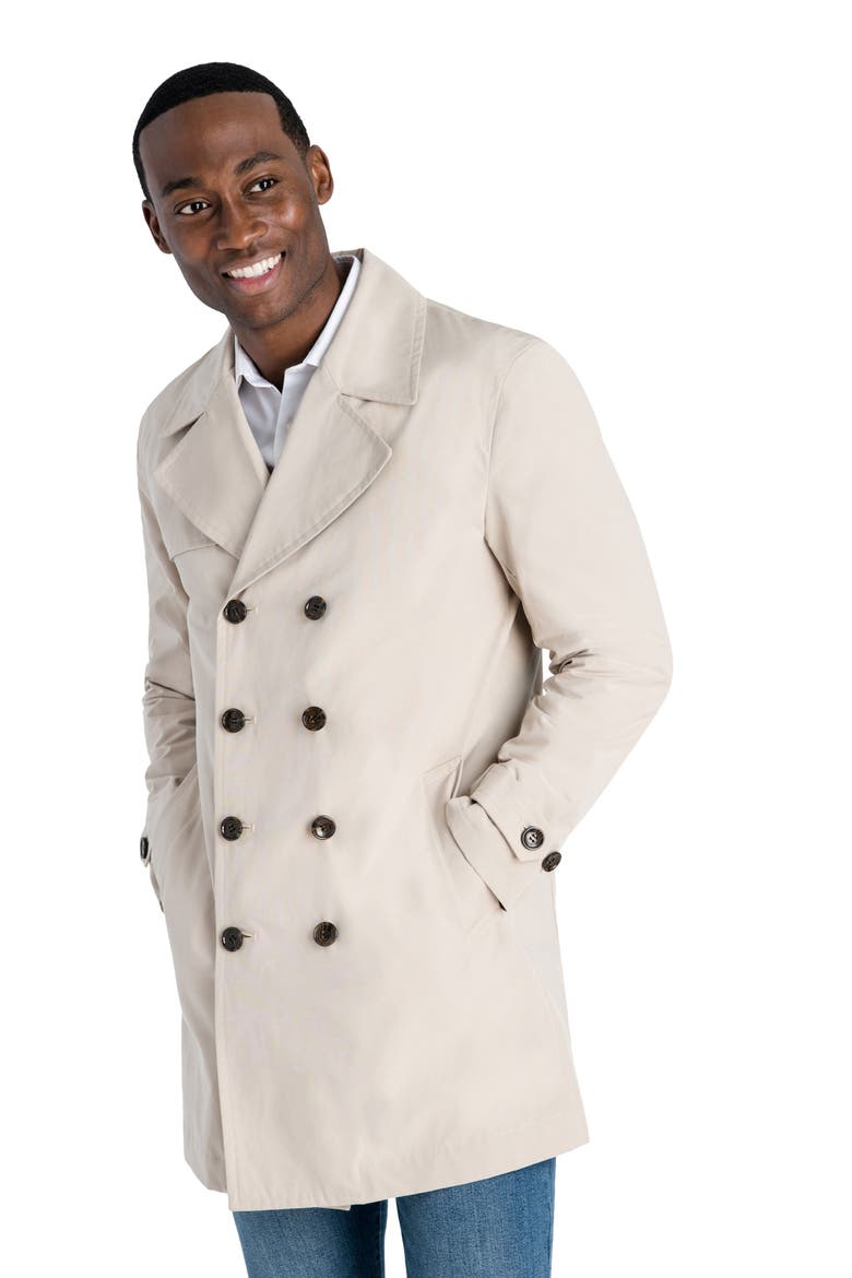 Double Breasted Trench Coat, Alternate, color, SAND