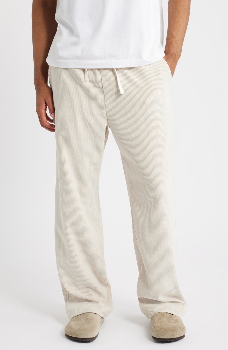 RIZORT Roger Ribbed Pull-On Pants, Main, color, Cream
