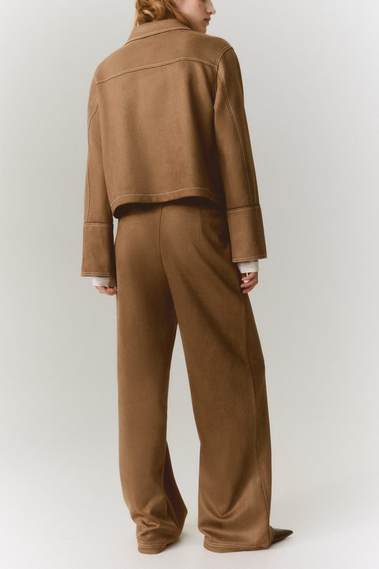 Jersey Trousers, Alternate, color, Dark beige