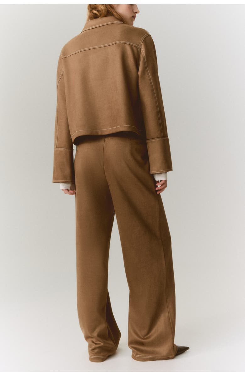 H&M Jersey Trousers, Alternate, color, Dark Beige