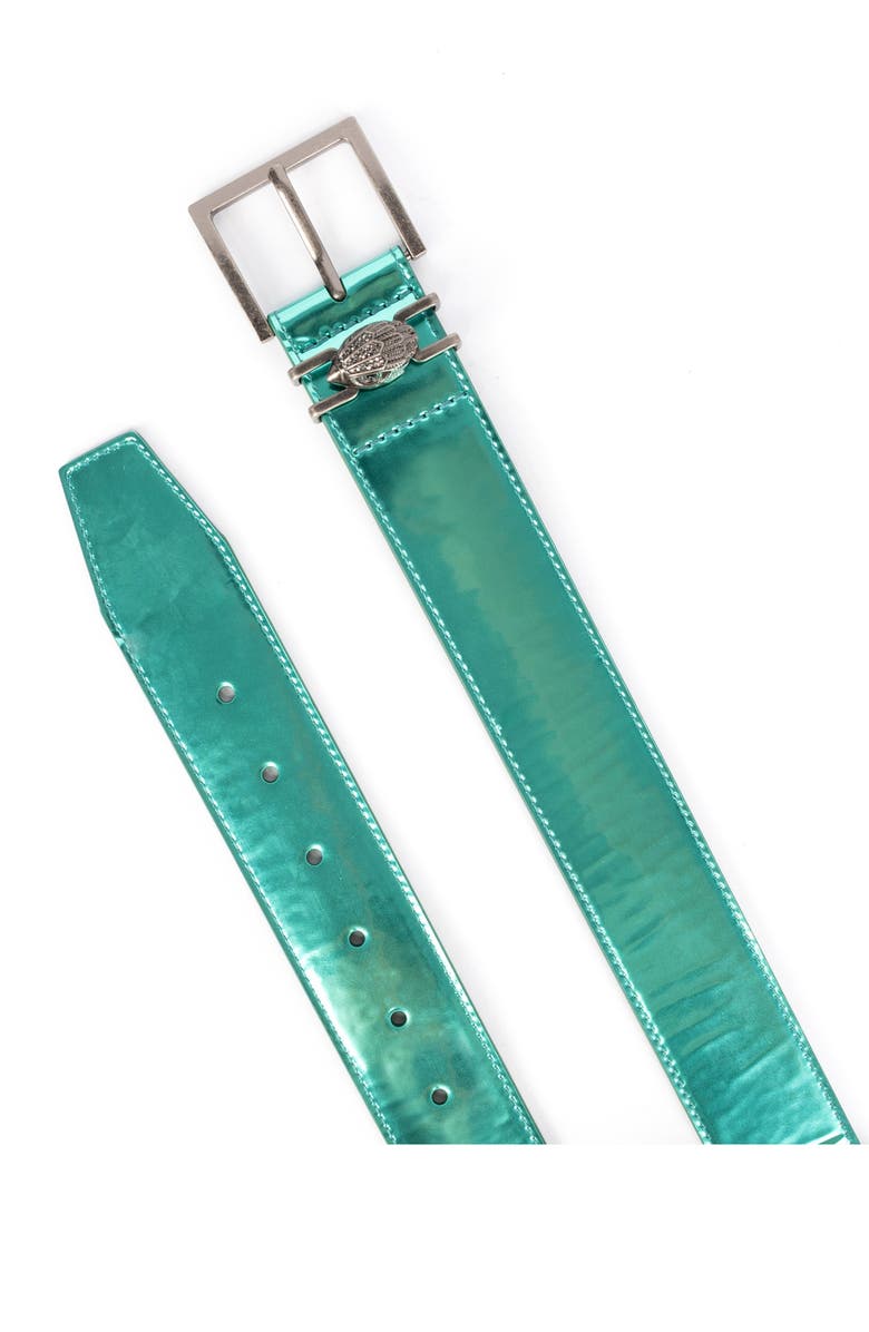 Kurt Geiger London Metallic Leather Belt, Alternate, color,