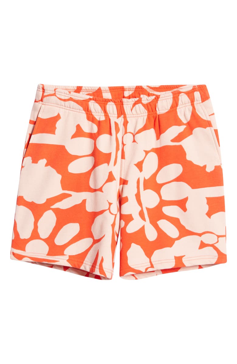 Nordstrom Cristina Martinez Gender Inclusive Fleece Shorts, Alternate, color, Orange Outline Shapes