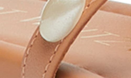 Stuart Weitzman Pearlita Stud T-strap Sandals In Tan