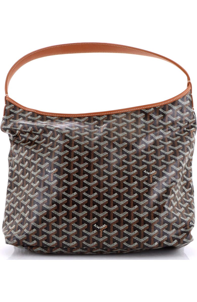 Pre-Owned Goyard Boheme Hobo Coated Canvas, Alternate, color, Brown