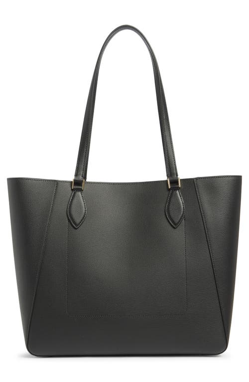 Kate Spade New York Poppy Refined Grained Leather Tote Bag In Black