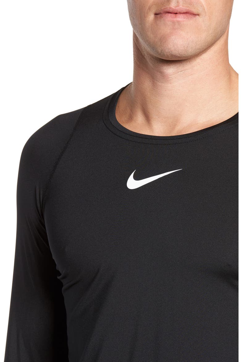 Pro Fitted Performance T-Shirt, Alternate, color, BLACK/ WHITE/ WHITE