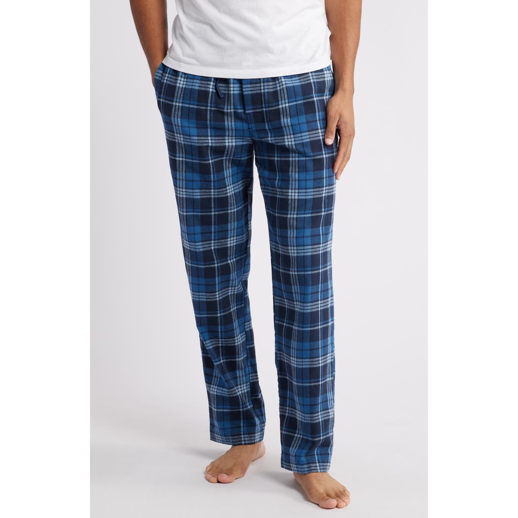 Majestic International Country Flannel Pajama Pants in Blue Plaid