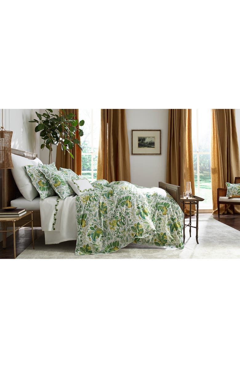 Matouk Pomegranate Duvet Cover, Alternate, color, Citrus