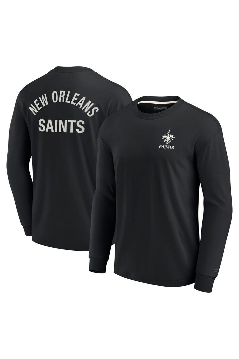Unisex Fanatics Signature Black New Orleans Saints Elements Super Soft Long Sleeve T-Shirt, Main, color, Black