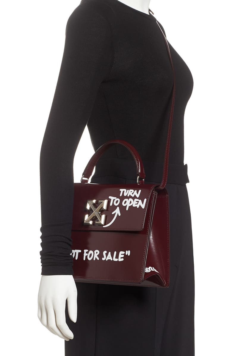 Off-White Jitney 2.8 Turn to Open Leather Bag, Alternate, color,