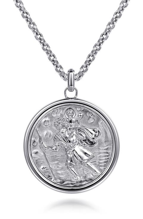 Men's Modern Relics Saint Christopher Medallion Necklace