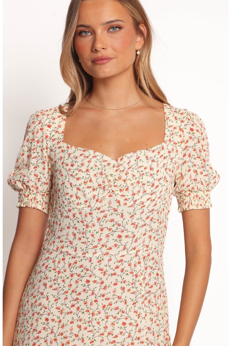 Franklin Floral Midi Dress, Alternate, color, CREAM FLORAL