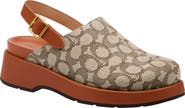 COACH Sculpted C Signature Jacquard Slingback Platform Clog