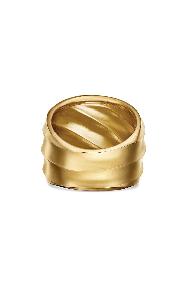 David Yurman Cable Edge Saddle Ring, Alternate, color, 18K Gold Recycled