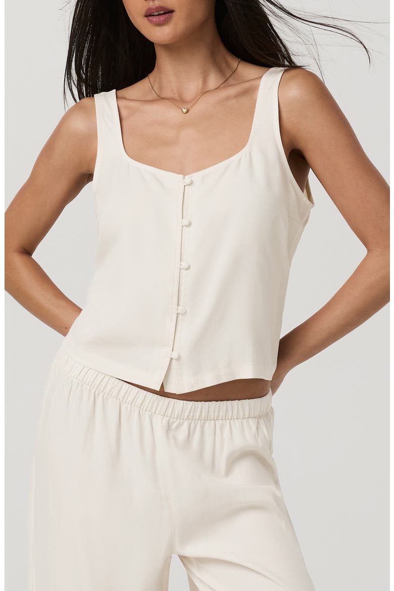 Trestles Twill Button Tank, Main, color, NATURAL