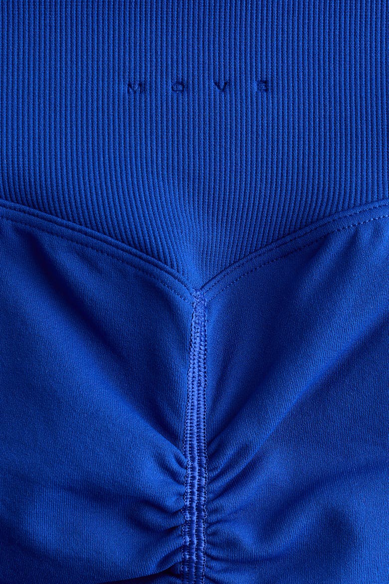Seamless Scrunch Hotpants With Drymove, Alternate, color, Cobalt blue