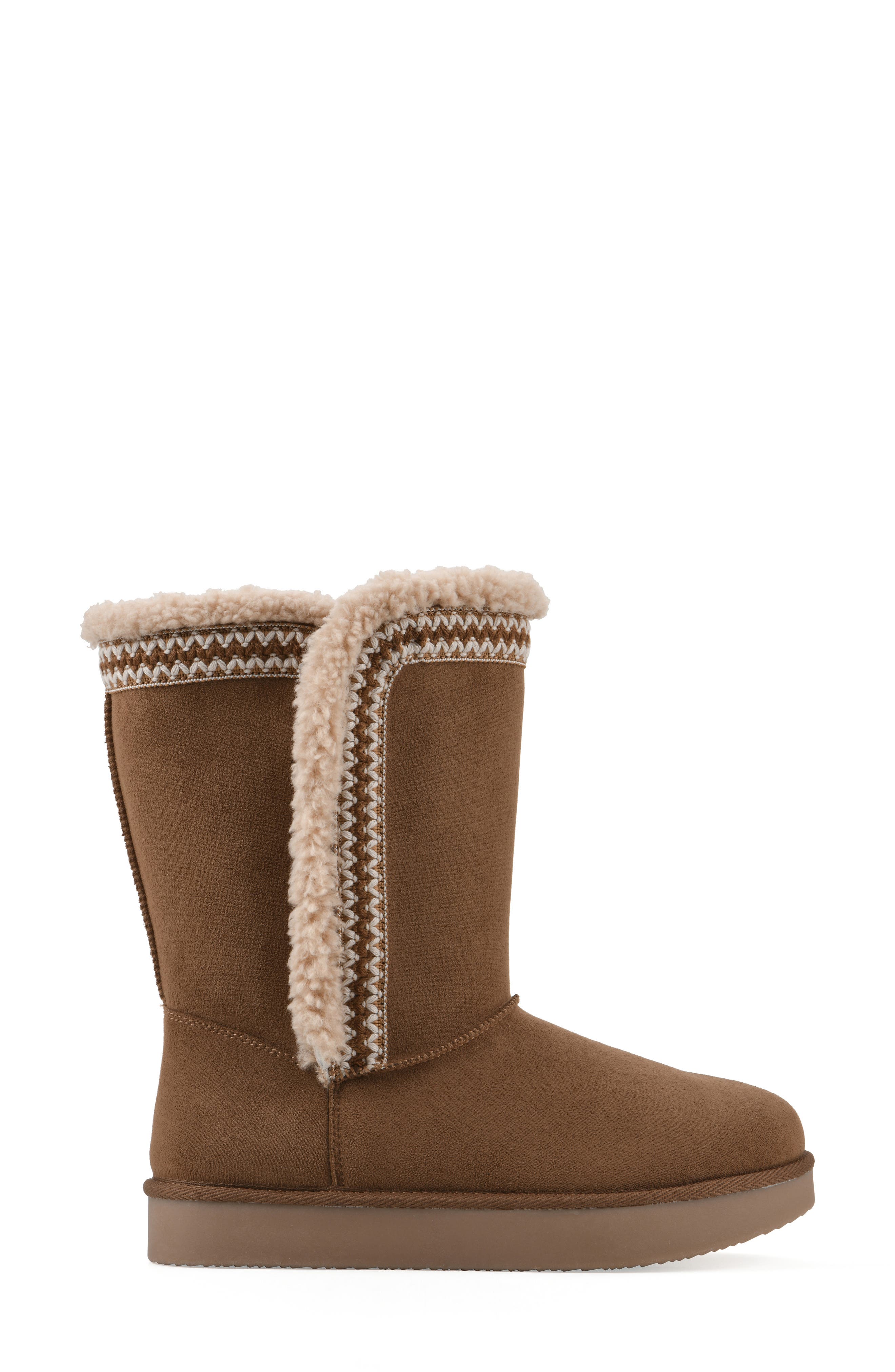 Blanca Faux Fur Lined Boot, Alternate, color, LT.CHESTNUT/ FABRIC