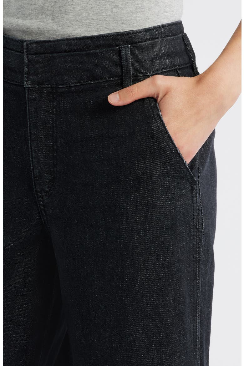 Skyrise Double Waistband Wide Leg Jeans, Alternate, color, WASHED BLACK ARTISANAL