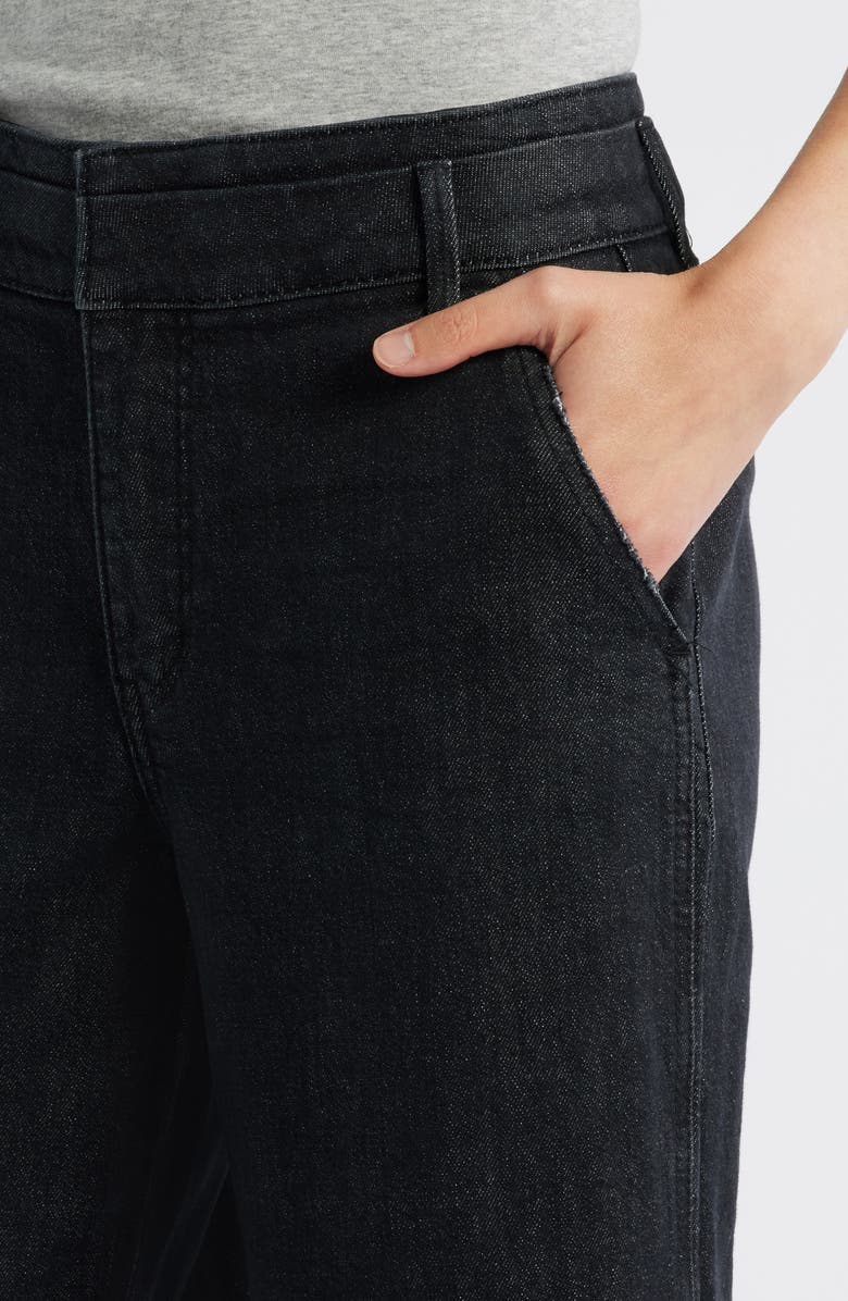 Wit & Wisdom Skyrise Double Waistband Wide Leg Jeans, Alternate, color, Washed Black Artisanal