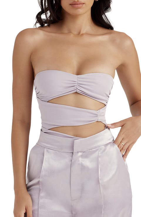 Joie Flower Trim Strapless Bodysuit