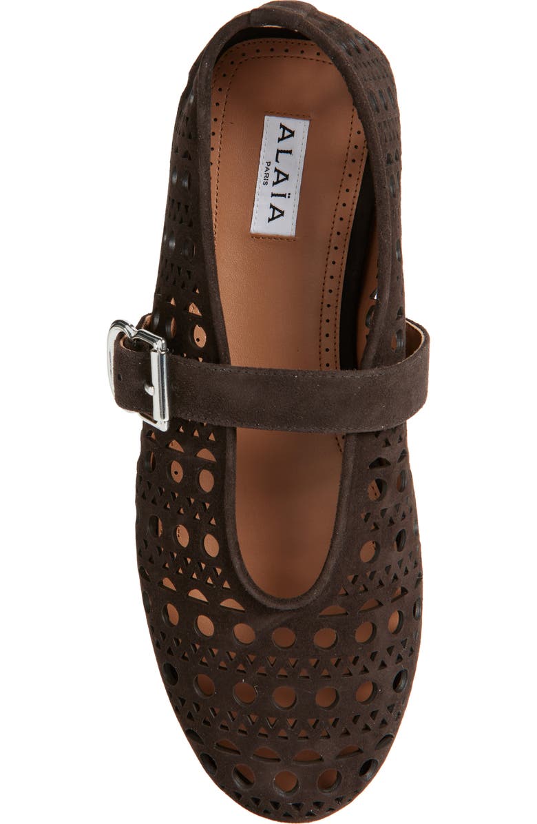 Alaïa Vienne Perforated Ballet Flat, Alternate, color,