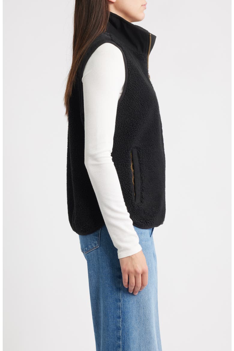 Laurel Fleece Vest, Alternate, color, BLACK
