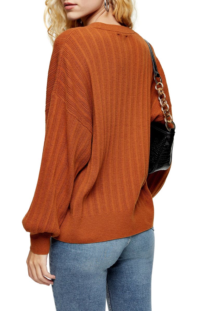 Topshop Drop Armhole Crew Sweater, Alternate, color, 