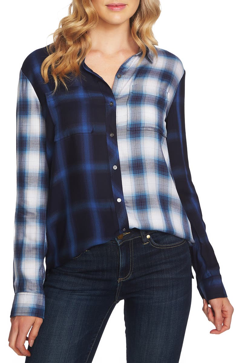 Vince Camuto Mixed Plaid Shirt, Main, color, 