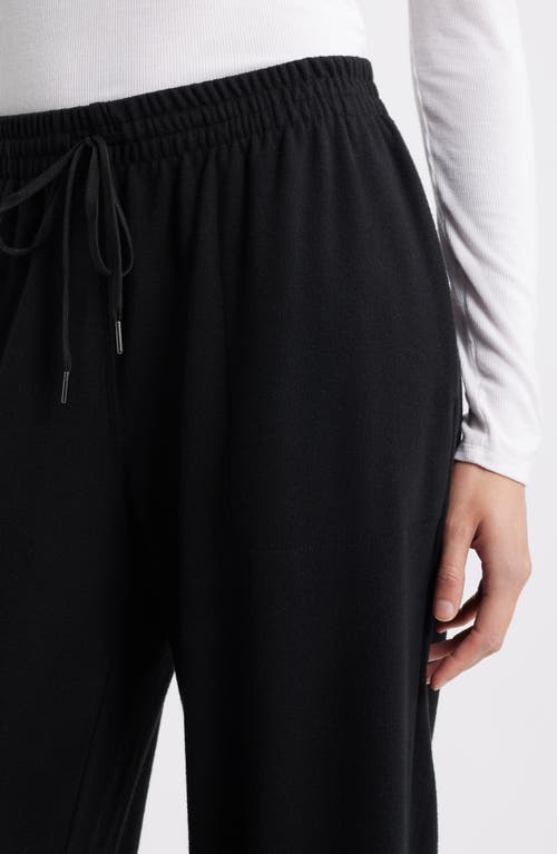 Caslonr Caslon(r) Ankle Wide Leg Sweatpants In Black