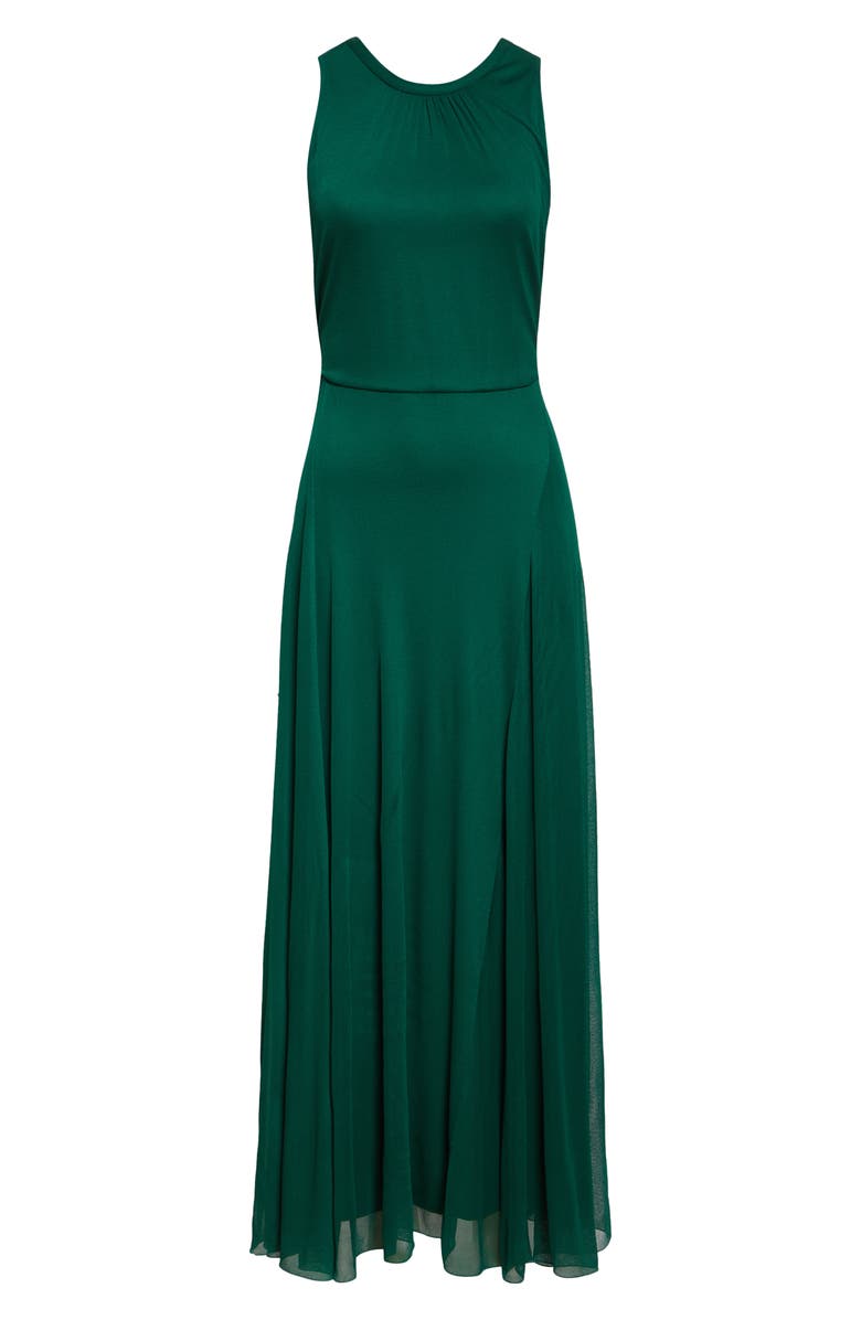 Max Mara Carnet Mesh Jersey Maxi Dress, Alternate, color, Emerald