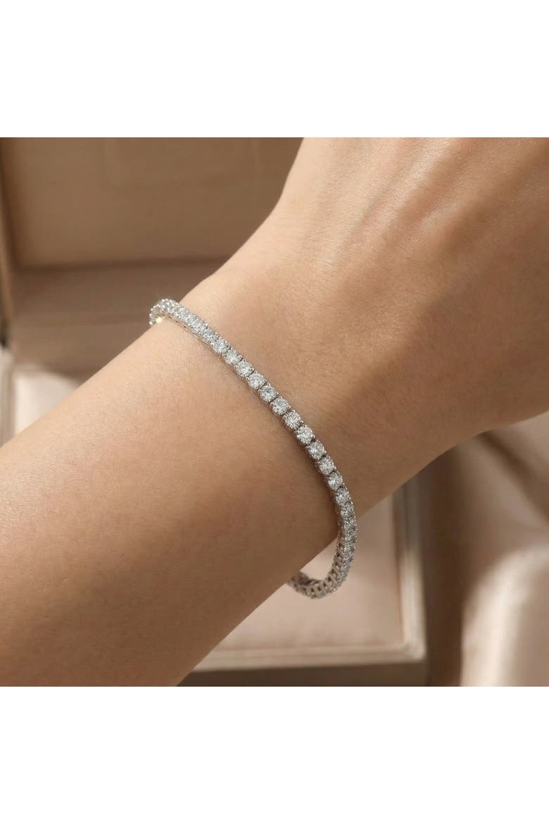 7 Ct T.W. Round Lab Grown Diamond Tennis Bracelet 14K Gold 7", Alternate, color, 14k White Gold
