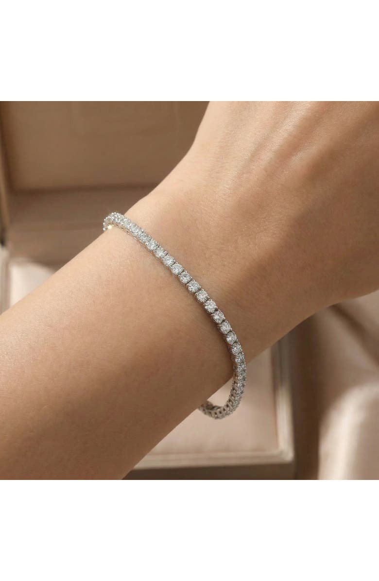 Bliss Diamond 7 Ct T.W. Round Lab Grown Diamond Tennis Bracelet 14K Gold 7", Alternate, color, 14K White Gold