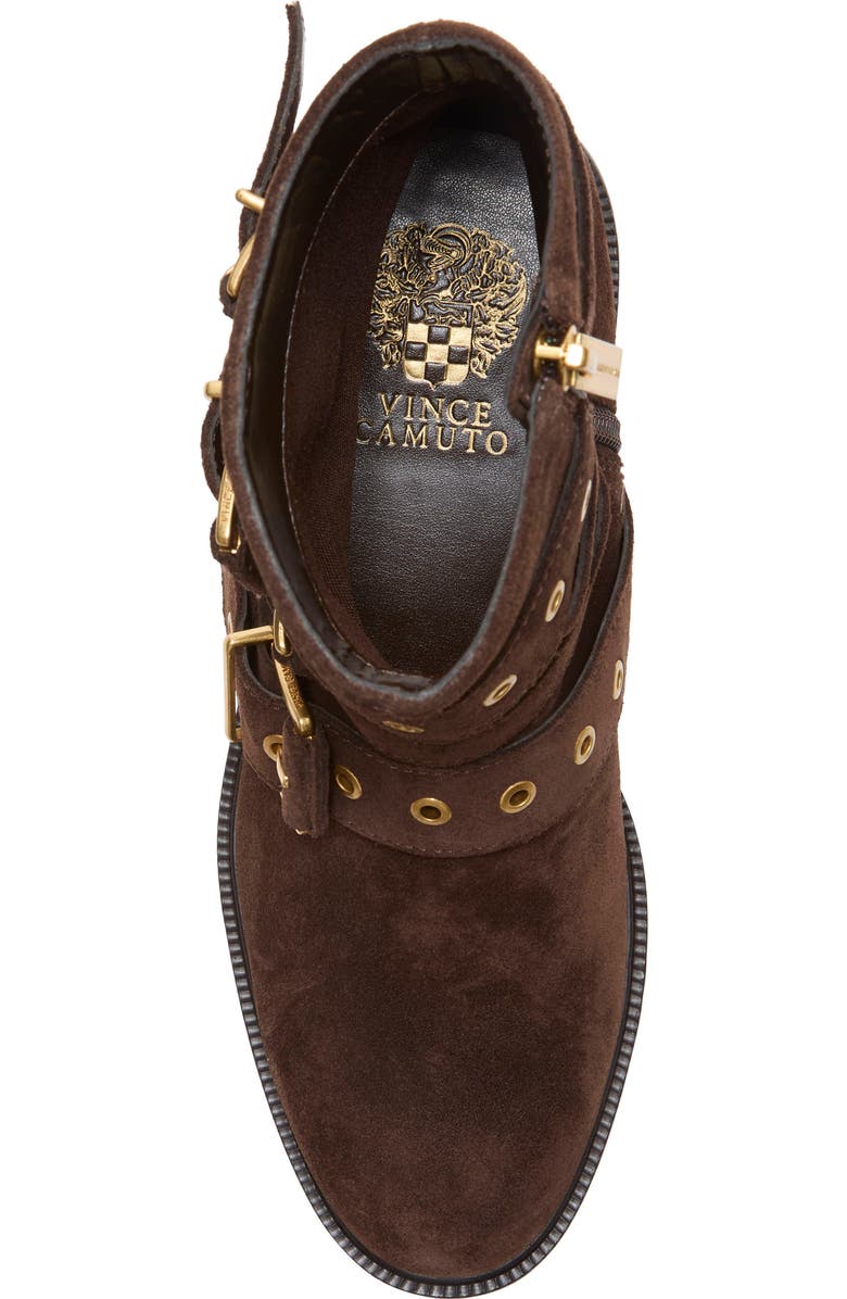 Vince Camuto Arielle Buckle Moto Boot, Alternate, color, Brownie Verona