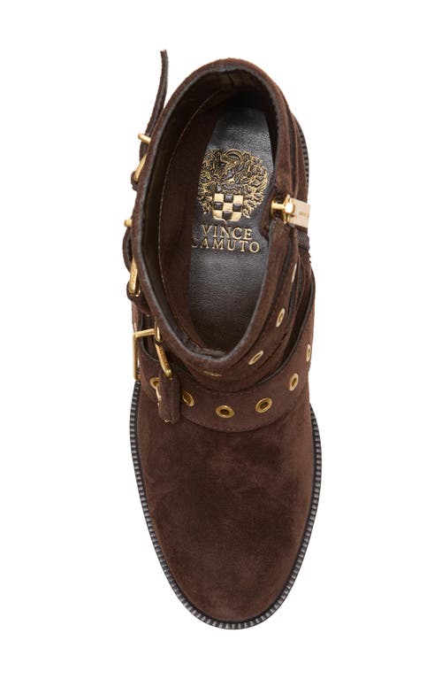Vince Camuto Arielle Buckle Moto Boot In Brown