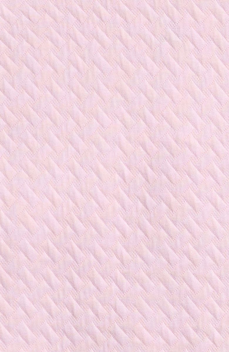 Kissy Kissy Peter Pan Collar Bodysuit & Jacquard Overalls Set, Alternate, color, Pink/ White