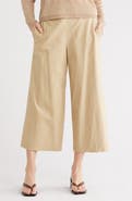 Vince Linen Blend Crop Wide Leg Pants