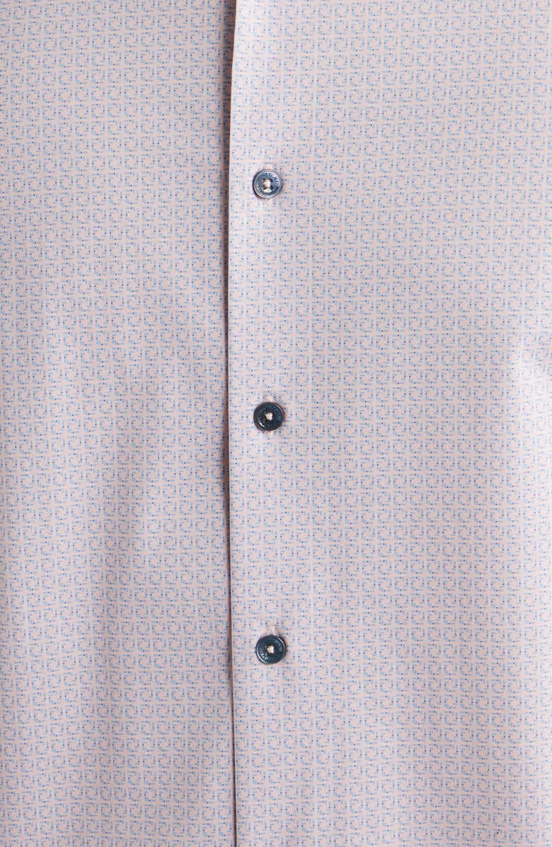 Bugatchi James OoohCotton<sup>®</sup> Geometric Print Button-Up Shirt, Alternate, color, Pink